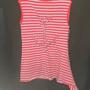 Jean Paul Gaultier for Target Red and Blue Striped Tunic with Anchor Detail